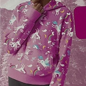 Whimsical Unicorn Kids Hoodie in Pink